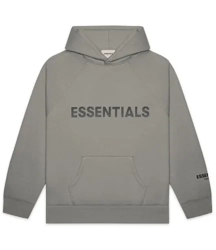 Fear of God Essentials Pullover Hoodie Applique Logo – Gray