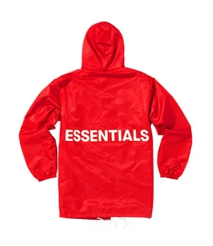 Fear of God Essentials Red Hooded Jacket