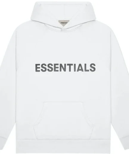 FEAR OF GOD ESSENTIALS 3D Silicon Applique Pullover Hoodie White.webp